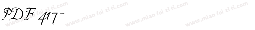 PDF 417字体转换